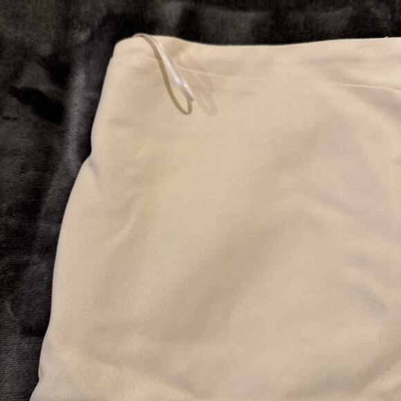 Topshop-Women's Mini Skirt-Asymmetric Hem Faux Wrap Side Tie -Ivory-US 4/UK 8 - Picture 6 of 13